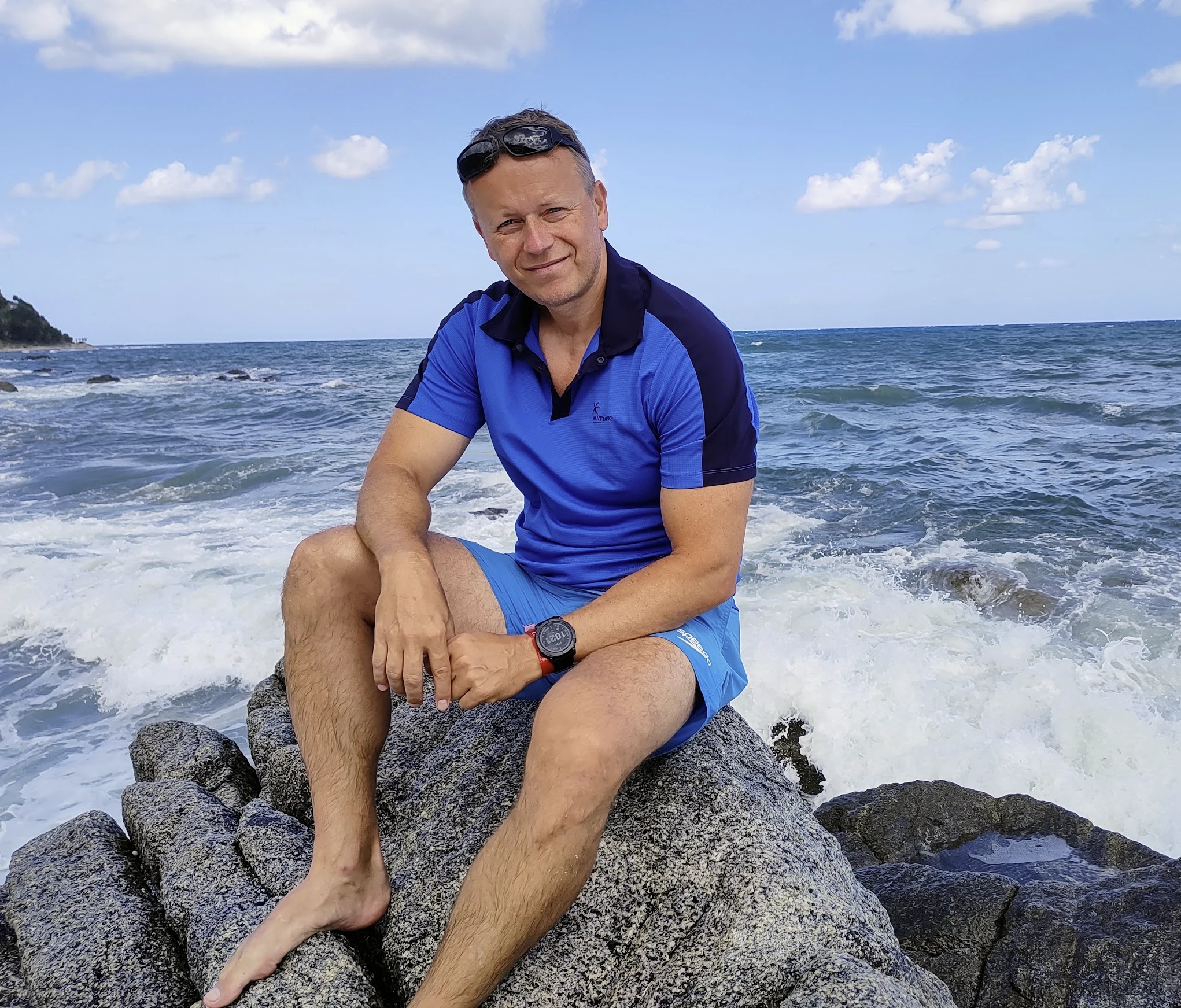 Václav Kujal u moře